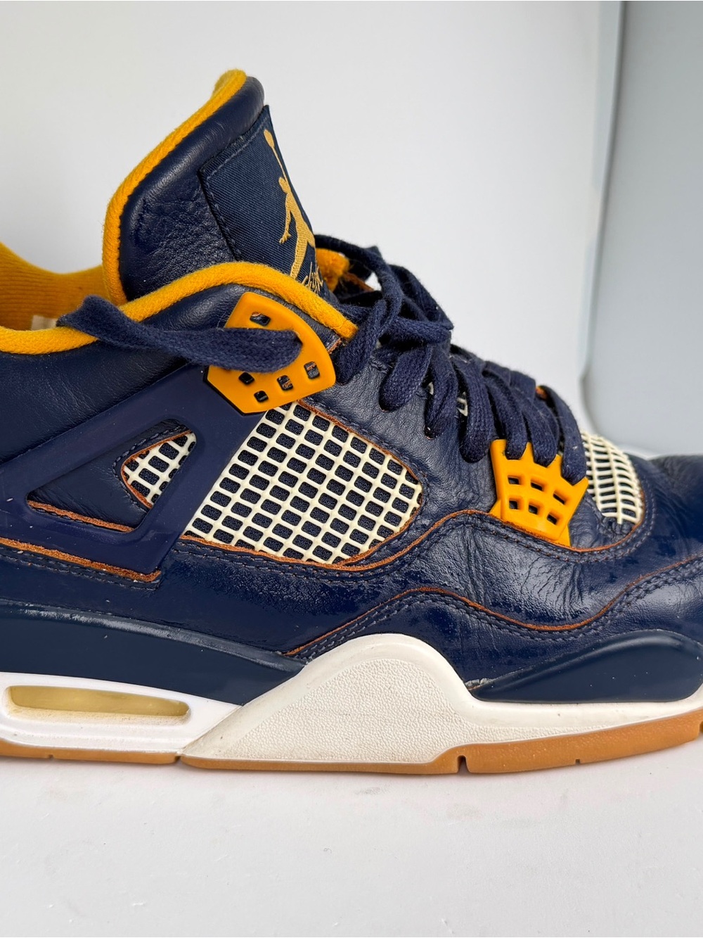 Air Jordan 4 Retro “Dunk From Above” Midnight Navy Gold Size 9 Men’s - Picture 2 of 13